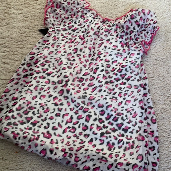 Tempted Girls Size 4 Long Cheetah Print Short Sleeve Blouse set - Picture 2 of 5